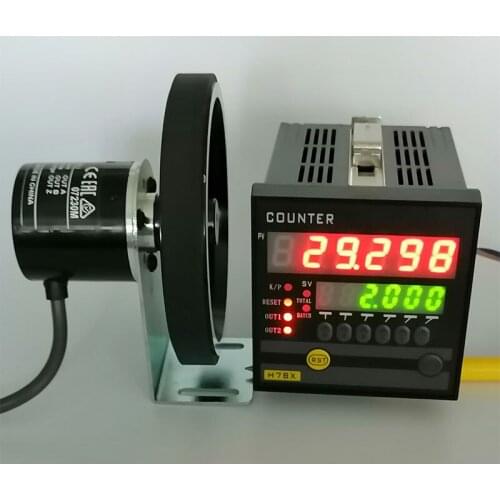 Double Row 6-digit Meter Meter Counter Length Meter Plus and Minus Reversible Length Measuring Controller Roller Type H7JM2