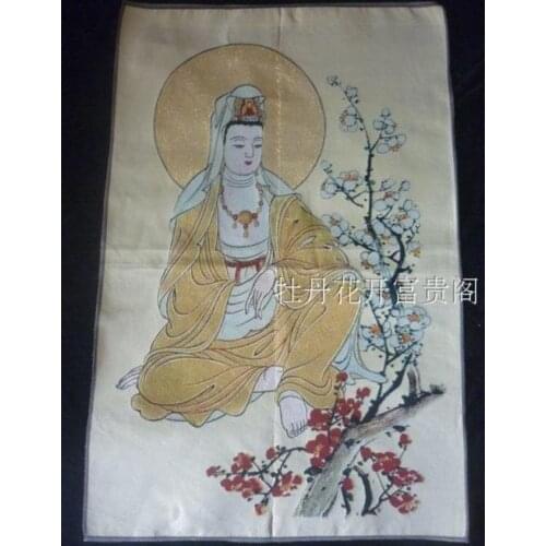 Chinese Antique collection the Thangka embroidery Goddess of mercy diagram /1