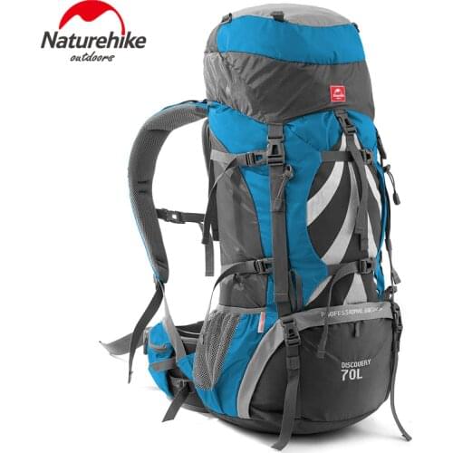 NatureHike Men Sports Bag Professional Mountaineering Backpack Waterproof Big Capacity 70L Outdoor Mountain Backpacks