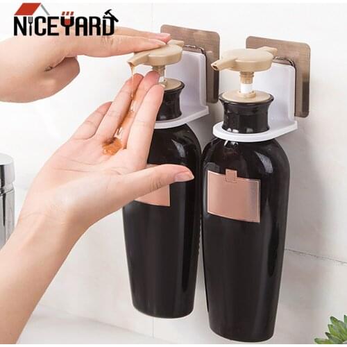 Wall Mounted Self Sticky Hooks For Body Wash Shampoo Bottle Power Plug Socket Hanger Holder Strong Adhesive Hook Wall Storage