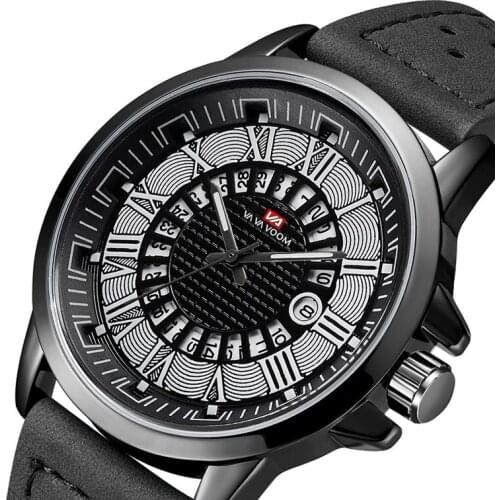 2020 New Anti-shock Roman Numeral Waterproof Calendar Mens Sports Belt Quartz Watch Source Manufacturers Birthday Gift For Boy