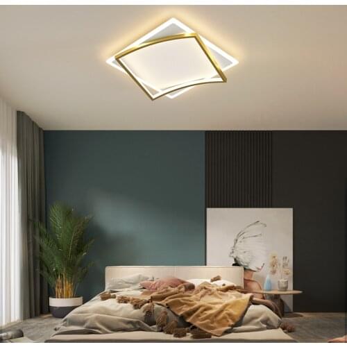 Modern minimalist creative room ceiling light Nordic personalized restaurant ceiling lamp led thin square study Ceiling lighting