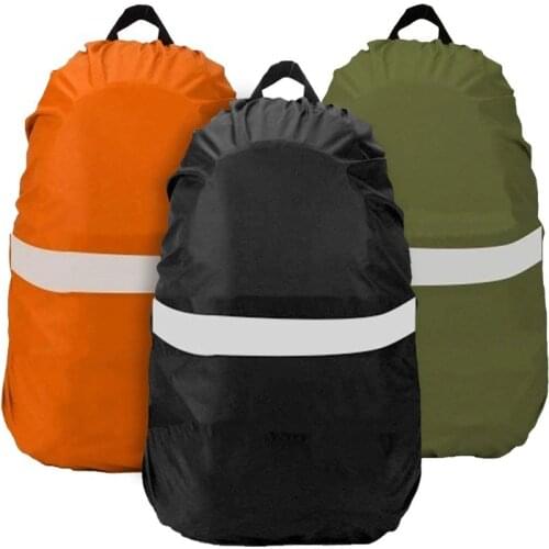Adjustable Waterproof Dustproof Cover with Reflective Stripe for 15L-80L Bag Outdoor Hiking Cycling Backpack Rucksack Rain Cover