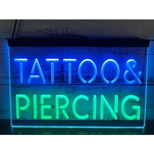 SS125 Tattoo Piercing LED Neon Light Sign