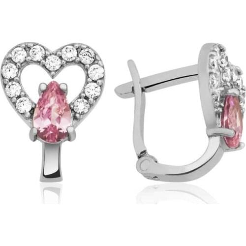 Tevuli 925 Sterling Silver Pink Heart Child Tag