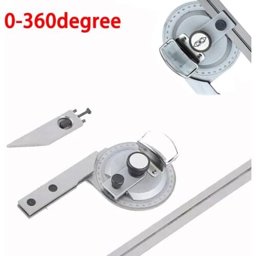 0-360 Degree Universal Bevel Protractor Angle Measuring Finder Goniometer Angular Ruler With Magnifier Woodworking Tool