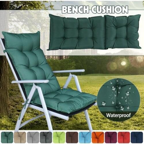 Outdoor Waterproof Recliner Seat Cushion Garden Patio Sun Bed Lounger Recliner Cushion Seat Pad Garden Bench Swing Seat Cushion