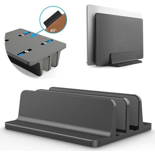 Vertical Laptop Stand Computer Desktop Display Holder Storage Shelves Stand Base for Home Office Laptop Stand