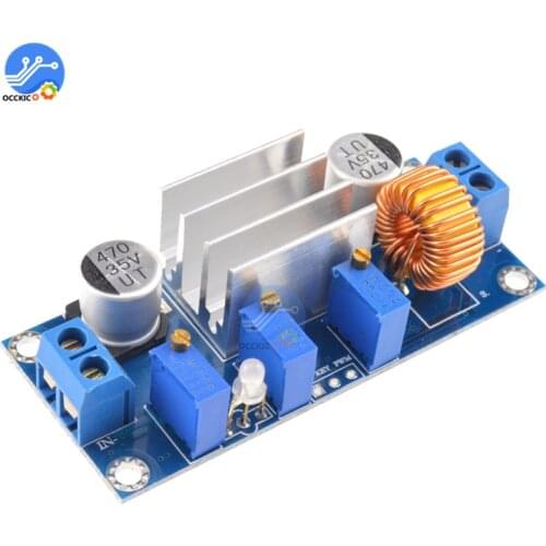 XL4005 5A Lithium Charger Module DC-DC 4.5-30 V Adjustable Power Supply CC/CV Battery Charging Board for Arduino