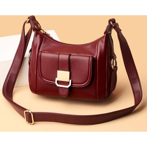 Ladies Fashion Crossbody Bags 2021 High Capacity Retro Shoulder Bag Handbag Female High Quality PU Leather Women Messenger Bag
