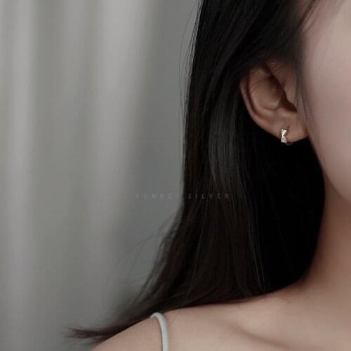 925 Sterling-silver-jewelry Crystal AAA CZ Z Stud Earrings For Women Earings Sterling Silver Jewelry Earing luxury