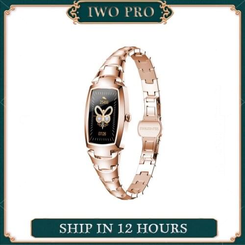 IWO PRO 2021 H8pro Women Smart Watch Waterproof Heart Rate Blood Pressure Monitor Lady Smartwatch For Android IOS