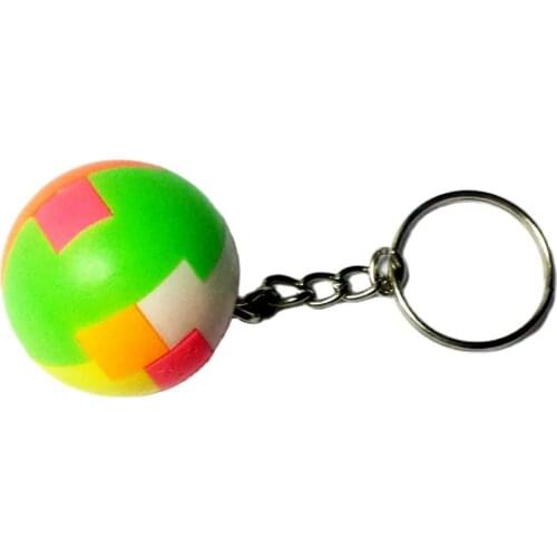1-2Piece 3cm Puzzle Ball Keychain Birthday Party Favors Game Toys Prize Gift Pinata Bag Filler Loot Gag Cup Cake Topper Vending