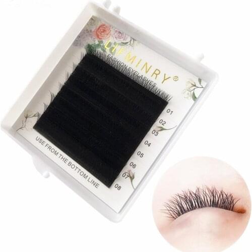 1case high quality mink imitation boxes and volume extensions YY false eyelash weave soft eyelash natural makeup tools
