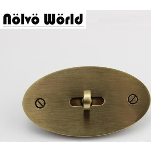 1 set 73*40mm repair turn lock standard antique silver color bolsas bags handbags twist lock closured locks replacement