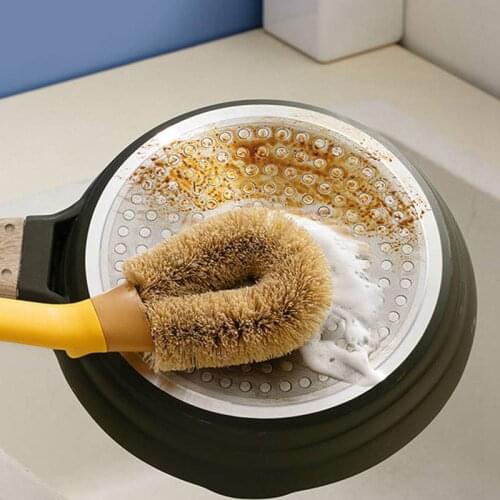 1Pcs Long Handle Pan Pot Brush Dish Bowl Washing Cleaning Brush Kitchen Pot Brushing Tool Bowl Washing Cleaning Brush