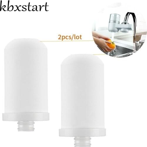 2pcs Water Filter Cartridges High Quality Ceramic Waterfilter Cartridges Replacement Element Kitchen Home Purifier Tap Faucet