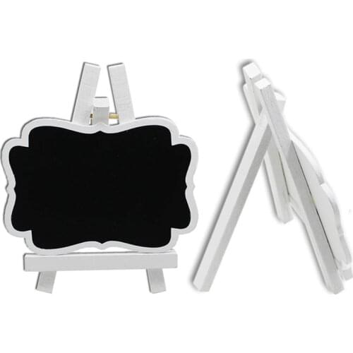 20pcs mini white chalkboards blackboard with support easels stand wedding birthday parties label table number message sign