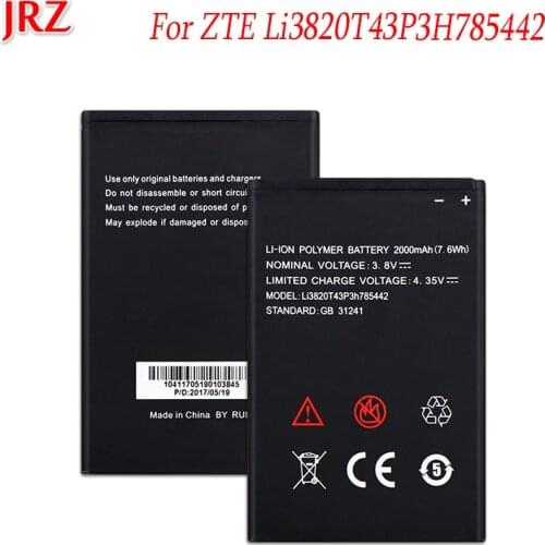 2000mAh For ZTE Li3820T43P3H785442 Battery Batterij CellPhone High Quality Replacement Batteria Batterie