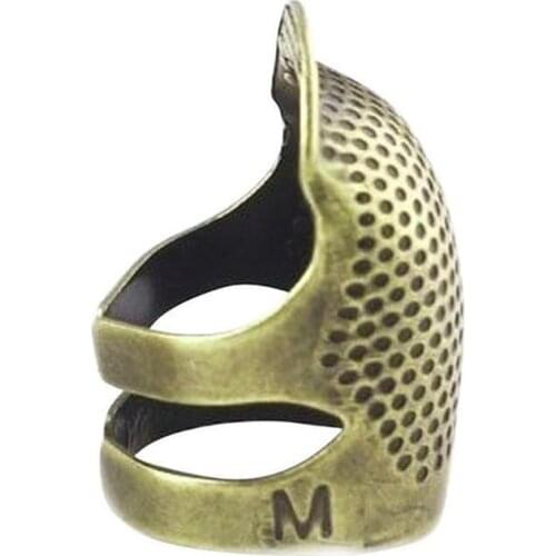 2021 Hot 1 Pcs. Old Retro Finger Guard Thimble Ring Manual Work Needle Thimble Needles Crafts Home DIY Sewing Tools Accessories
