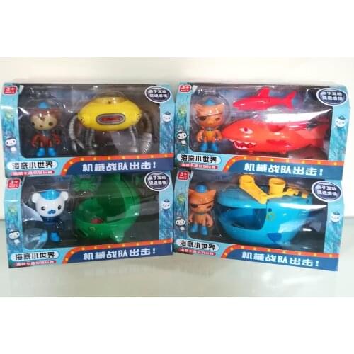 4pcs/set Octonauts Gup Vehicles Boat Ship Toys Captain Barnacles Kwazii Shellington Children Best Gift
