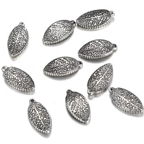 5pcs/Lot Real Stainless Steel Leaf Charms Pendants for DIY Making Necklace Bracelet Fashion Jewelry Accessories