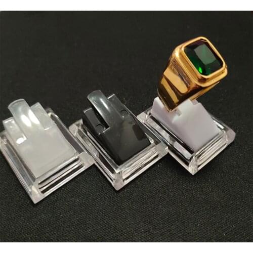 1PCS Acrylic Transparent White Black Ring Display Tool Stand Counter Jewelry Store Decoration Wholesale