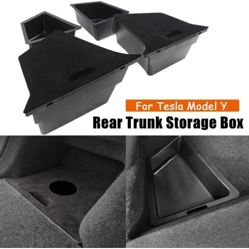 For Tesla Model Y Rear Trunk Side Storage Box Fire Extinguisher Partition Board Left and Right, 6PCS