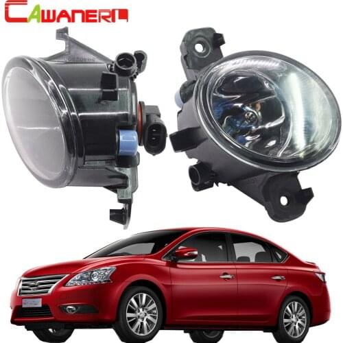 Cawanerl 2 Pieces 100W H11 Car Halogen Lamp Fog Light DRL Daytime Running Lamp 12V Styling For Nissan Sylphy 2006-2008
