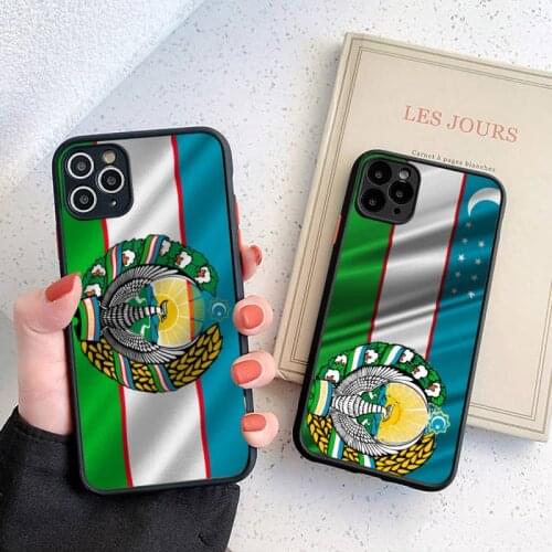 Uzbekistan National Flag Phone Case matte transparent For iphone 7 8 11 12 plus mini x xs xr pro max cover