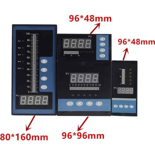 DC 4-20mA Input Water Liquid Level Pressure Controller Meter Gauge w 4 Ways Relay and DC24V Output LPG Level Sensor