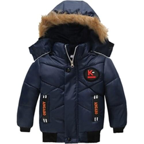 Kids Coat 2021 New Winter Boys Jacket for Boys Children Clothing Hooded Zipper Outerwear Baby Boys Clothes 3-6 Years