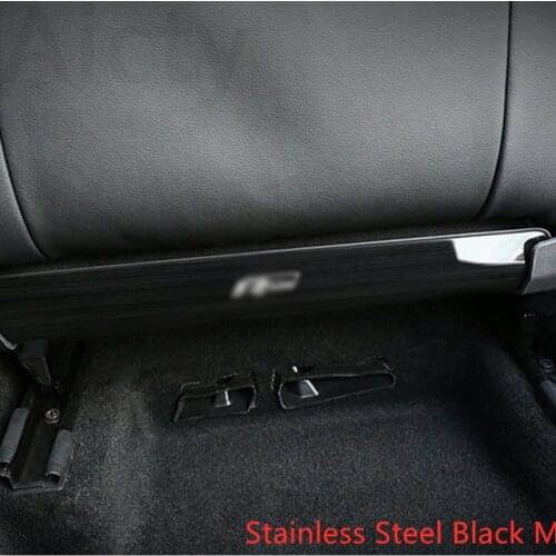 For Volkswagen VW Atlas Teramont Tiguan T-Cross T-ROC Steel Car Seat Anti Kick Board Pad Cover Protector Interior Accessories