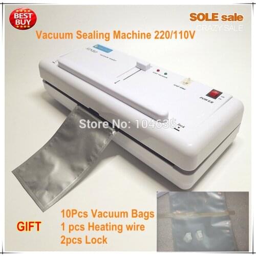 220V/110V Home Electric Vacuum Food Sealer Heat Sealing Machine Household Packing Sealers Food Saver Preserver
