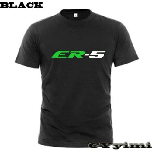 For KAWASAKI ER-5 ER5 T Shirt Men New LOGO T-shirt 100% Cotton Summer Short Sleeve Round Neck Tees Male