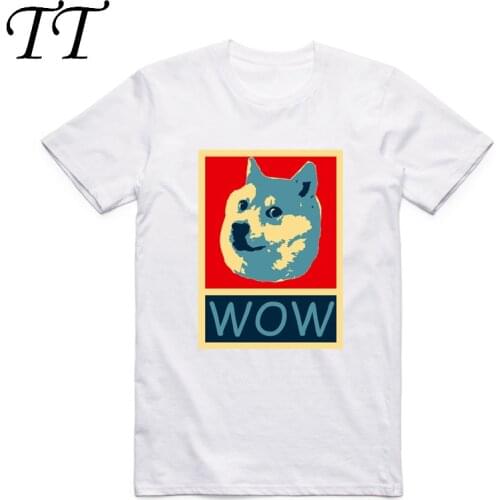 Asian Size Men And Women Print Doge Deus God Dog shiba Inu Funny T-shirt O-Neck Short Sleeves Unisex T-shirt HCP4041