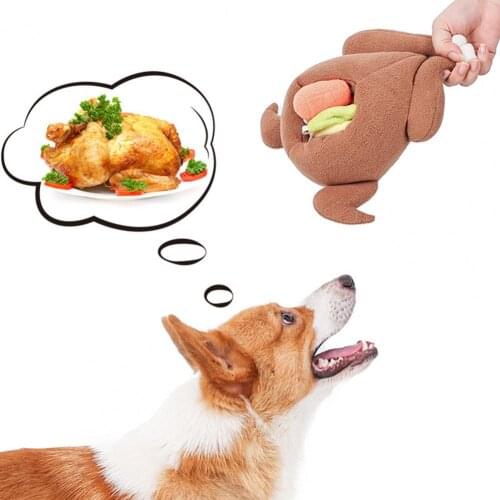 Chew Toy Wear-resistant Turkey Design Pet Sniffing Doll Bite Resistant Molar Bite Toy Interactive Puppy Molar Chew Toy for Pet