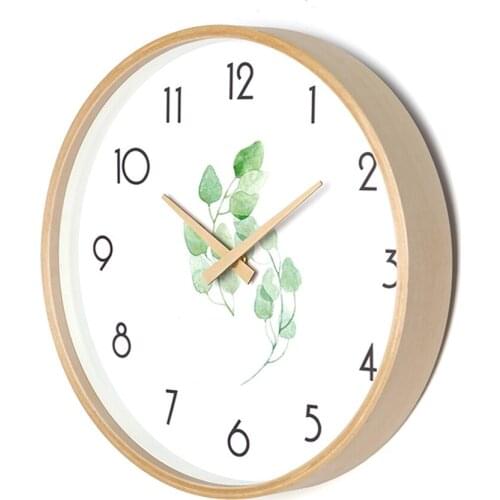 Creative Wall Clock Living Room Simple Modern Design Wooden Wall Clock Digital Watches Home Decor Farmhouse Kitchen Marij Uana 8