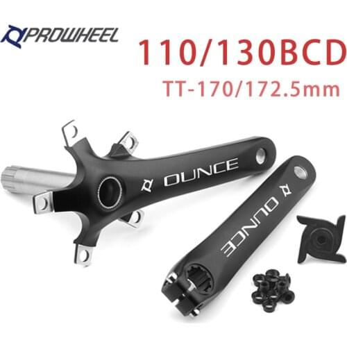 Prowheel 110BCD Road Bike Crank 130BCD Folding Bike Crank 170mm 172.5mm Aluminum Alloy Cranks with Bolts Crankset Part