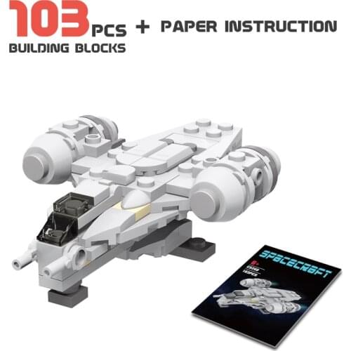 MOC Micro Mini Crest Razor Model Military Airplane Series Battle Armed Copter Spaceship Bricks High-tech Education Boy Toys Gift