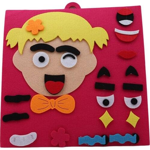 New Assembling Puzzles Jigsaw Children Recognition Training Educational Toys One Set 3D Parents And Kids Five Sense Organs