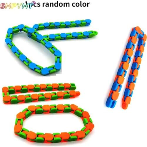 Educational Toy 1 x Wacky Tracks Bicycle Chain Track Puzzle Decompression Sensory Fidget Toys 24 links s Random Color
