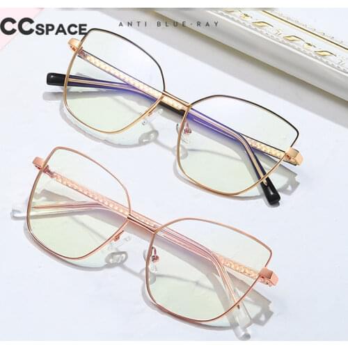 49081 Anti-Blue Light Cat Eye Metal Glasses Frames Men Women Optical Fashion Computer Glasses