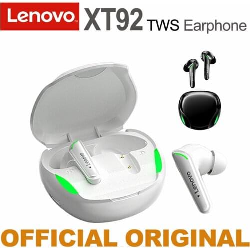 Original Lenovo Bluetooth Earphone XT92 TWS Gaming Headphone Low Latency Professional Game Earbud Dual Mic Headset XT91 Upgraded