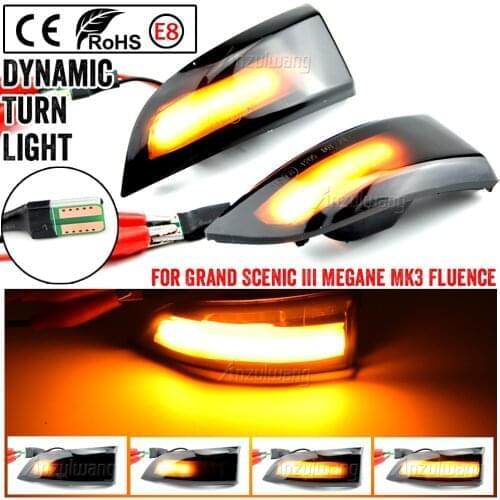 Fit for Renault Megane 3 MK3 III RS 2008-2016 BZ KZ DZ Dynamic Blinker Indicator Mirror Turn Light Signal