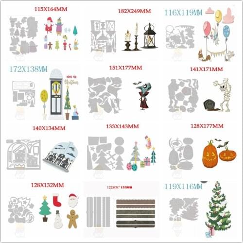Christmas Metal Cutting Dies Stencils For Scrapbooking Stamps Embossing Mold DIY Paper Cards Craft Cutting Template Halloween