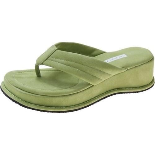 Flip-Flops Women Summer Fashion Outer Slippers Platform Slope Heels Beach Shoes High Quality Comfortable Sandals