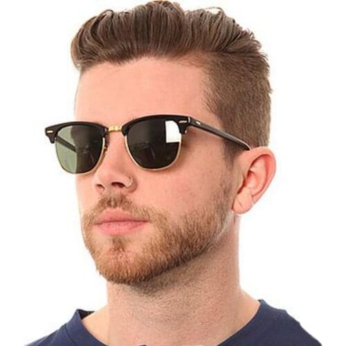 Classic Semi-Rimless Polarized Sunglasses 2020 Mens Women Square Sun glasses Men Oculos De Sol Gafas UV400 Retro Eyewear