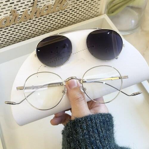 Polarizing Clip Type Sunglasses UV400 Clear Lens Detachable Double Lens Good Quality Men&Women Retro Fashion Eyeglass Men&Women