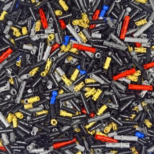 Technical accessories Bulk Brick Pin Peg Beam Axle Connector Studded Beam MOC Multiple size Car Technology Parts Building Blocks